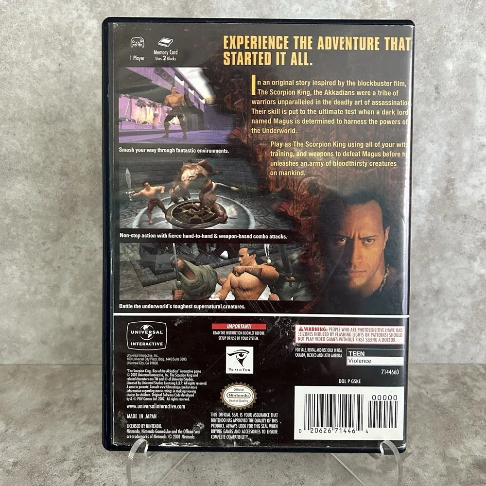 Scorpion King: Rise of the Akkadian (Nintendo GameCube, 2002) CIB Tested